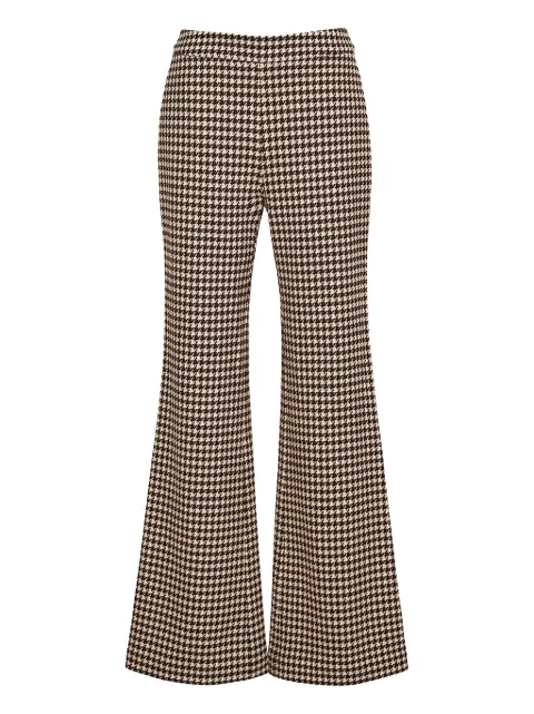 Cara Cara Christopher houndstooth flared trousers Black 2064HHBW
