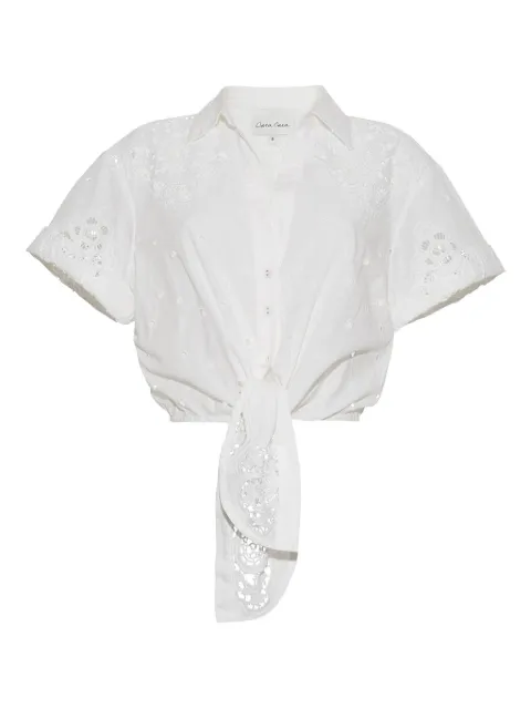 Cara Cara Asbury cropped blouse White 377EEME