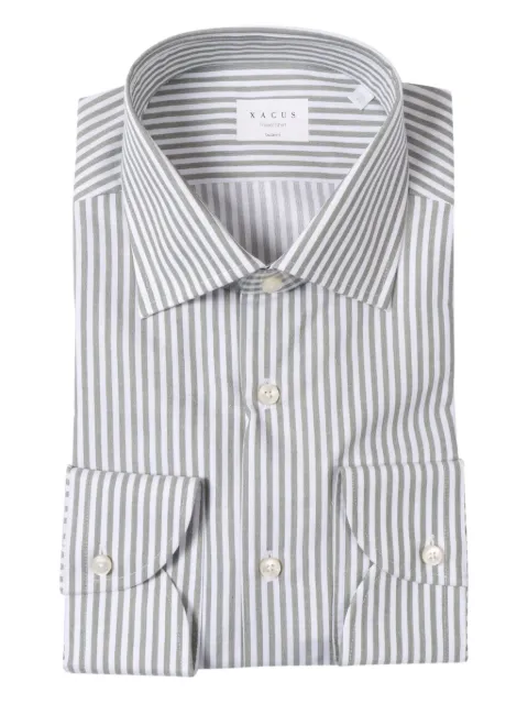 Xacus striped cotton shirt White WF531ML91810
