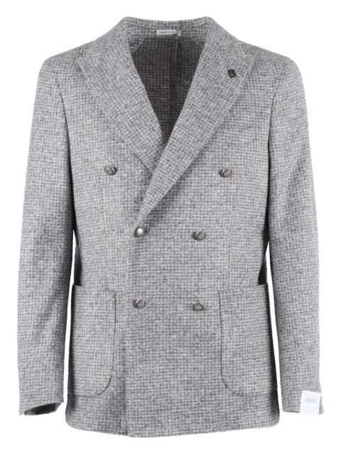 Brera check-print double-breasted blazer Grey A5CASERTATJR13