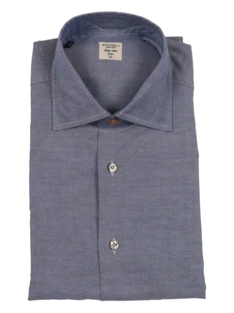 Mazzarelli oxford cotton shirt Blue 44W13