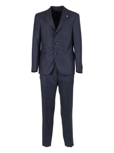 LUIGI BIANCHI MANTOVA single-breasted wool suit Blue 335553591
