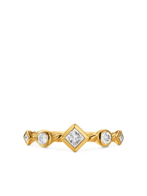 David Yurman 18K yellow gold Petite Modern Renaissance diamond ring Gold R18647D88ADI