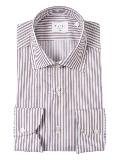 Xacus striped cotton shirt White WF531ML91810