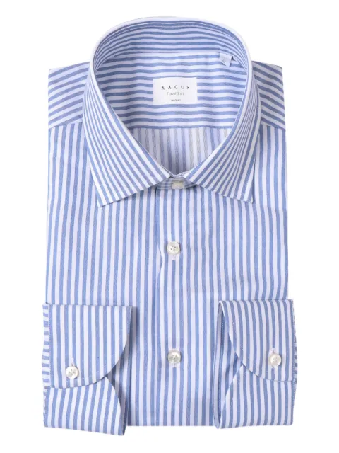 Xacus striped cotton shirt Blue WF531ML91810
