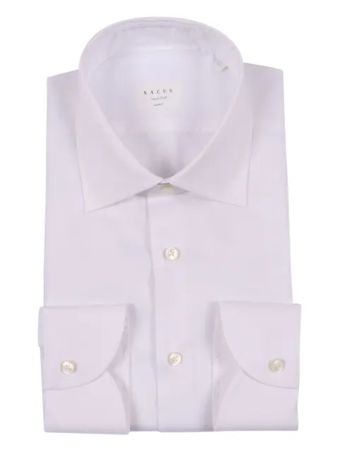 Xacus button-cuff cotton shirt White WF531ML91831