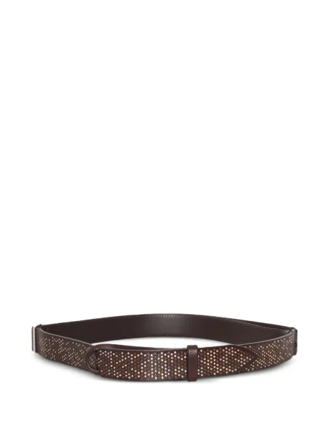Orciani stud-embellished leather belt Brown NB0022BUL