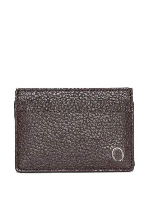 Orciani hammered-leather logo cardholder Brown SU0110MIC