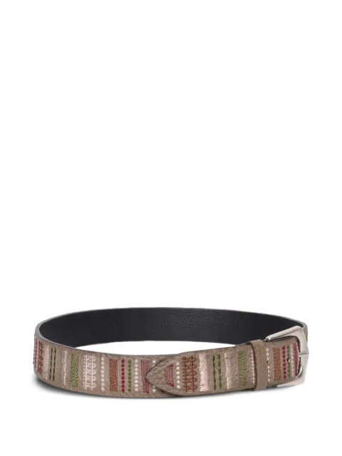 Orciani embroidered-detail belt Grey D10452STT
