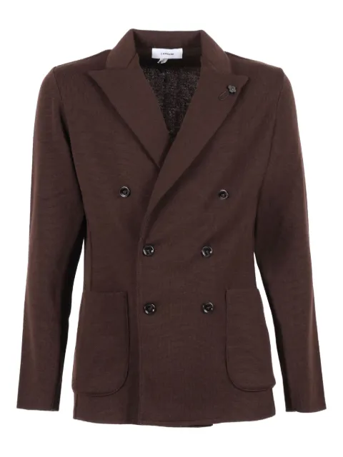 Lardini double-breasted wool jacket Brown CNLJM57CN65000