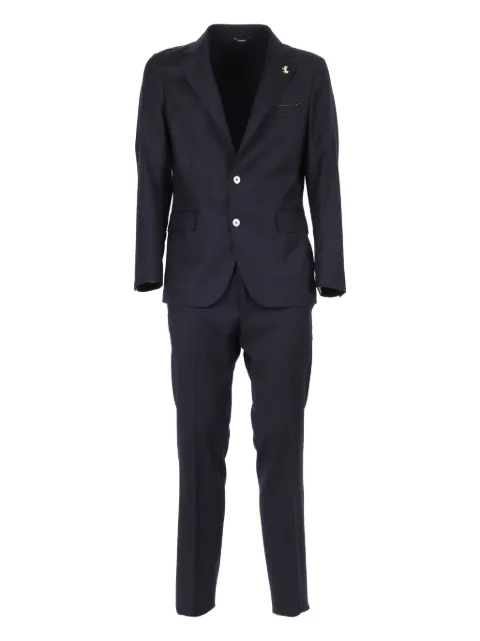 Tombolini notched-lapel single-breasted suit Black A112IRP3