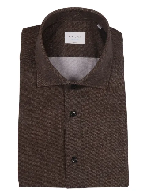 Xacus cutaway-collar shirt Brown ACT558ML91622