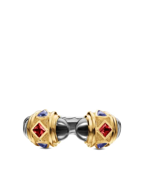 David Yurman 14K yellow gold and sterling silver Renaissance multi-stone ring Silver R17987S4KHERGIO