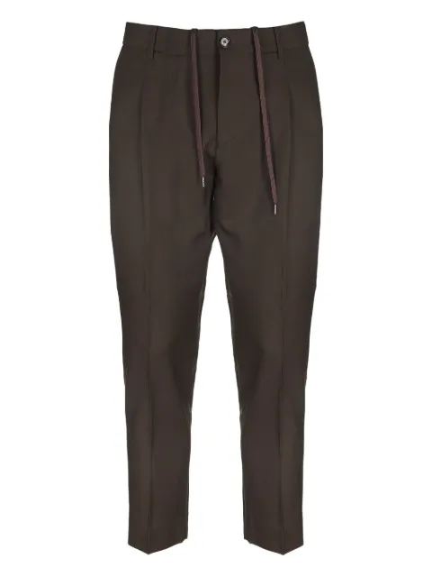 BE ABLE drawstring pleated trousers Brown RICCARDOCCWMLW25MORO