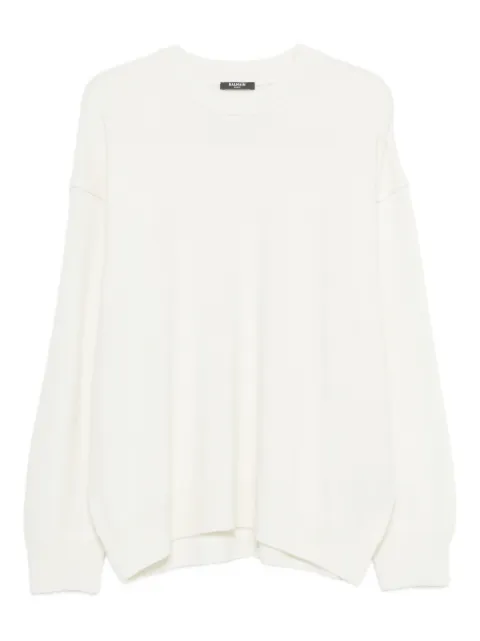 Balmain crew-neck sweater Neutrals GH1KD175KI87