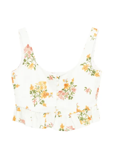 Agua By Agua Bendita Eslabon Cordillera floral-print corset top Neutrals 20342
