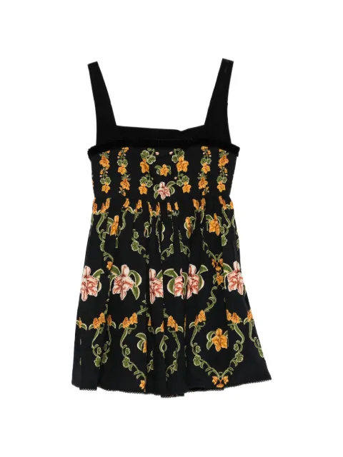 Agua By Agua Bendita Barbara floral mini dress Black 20332