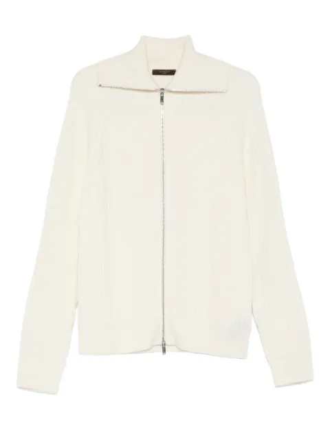 Incotex zip-up cardigan White 810245ZN244