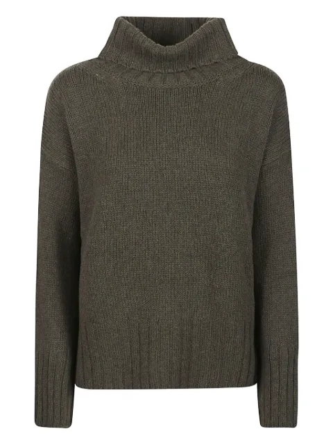 Aragona turtleneck cashmere sweater Green D3244TF