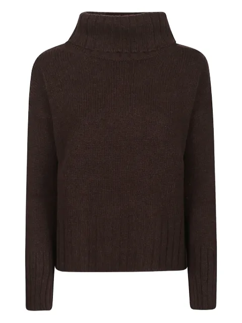 Aragona turtleneck cashmere sweater Brown D3244TF