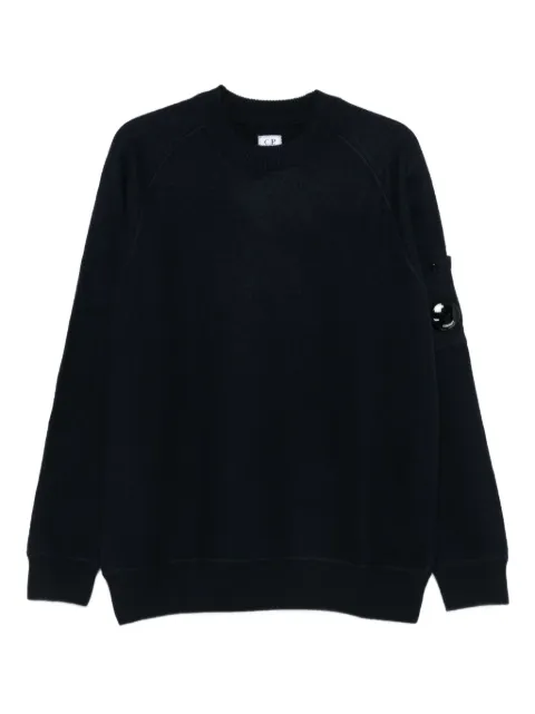 C.P. Company felted crew neck knit Blue 19CMKN198A110468A
