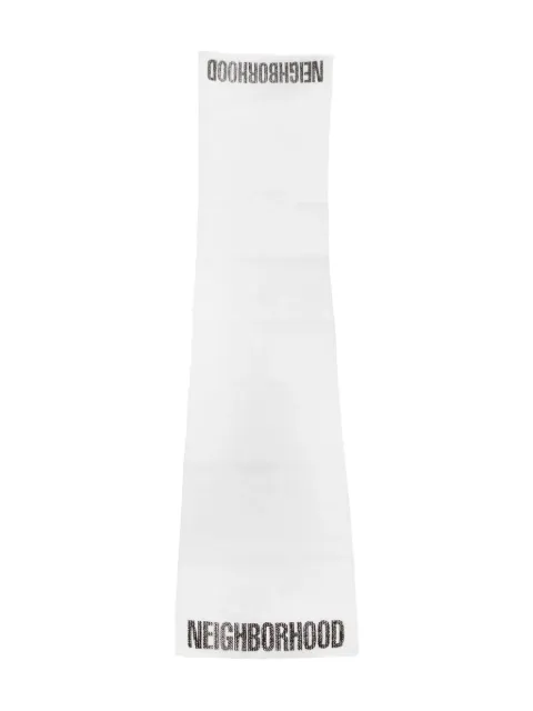 Neighborhood logo-print scarf White 231EUMKCI