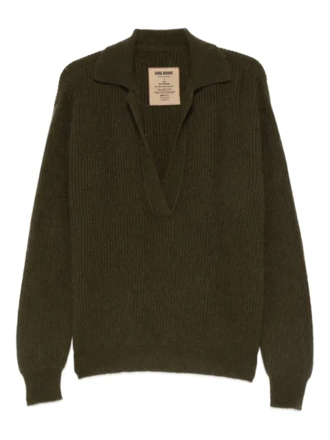 Uma Wang v-neck sweater Green UK7165