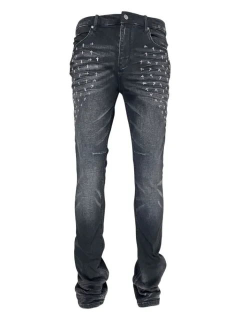 RTA Olivier Stacked skinny jeans Black MLFQD1047B1838GRFCS