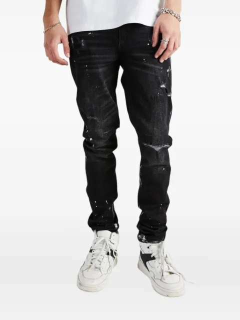 RTA Clayton paint-splatter jeans Black MH24D623B1182CHSPL