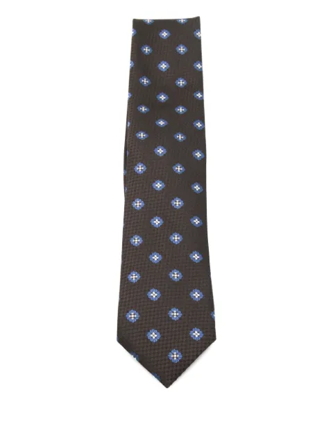 Zegna floral-patterned tie Brown Z2C82TA21P8BR1