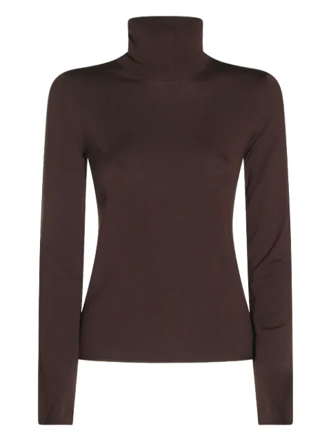 Zanone turtleneck long-sleeve sweater Brown 853072ZM696N7604