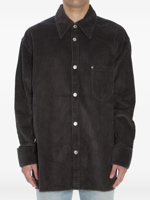 AMI Paris corduroy patch-pocket shirt jacket Grey USH793CO0131