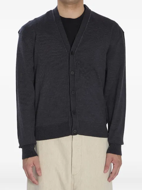 Jacquemus embroidered-logo ribbed cardigan Grey CDM00577AK00299