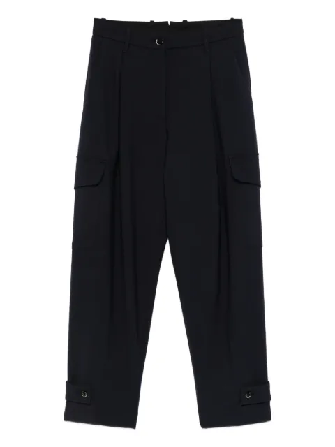 Nine In The Morning pleat-detail cargo trousers Blue SOP36