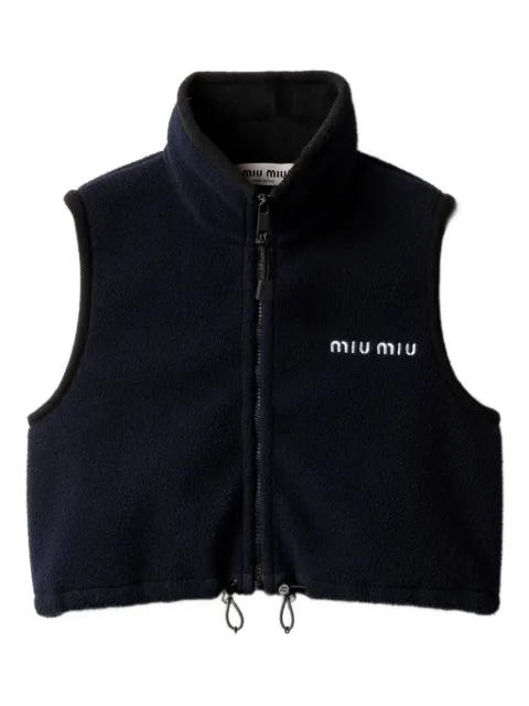 Miu Miu fleece waistcoat Blue MT2051SOOO18E3