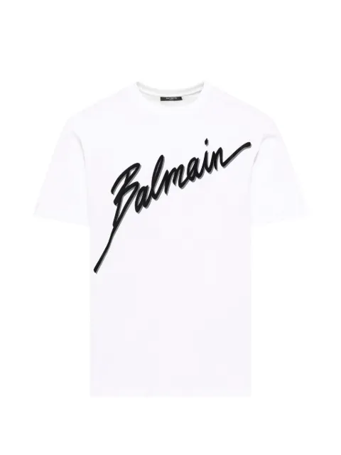 Balmain logo-embroidered T-shirt White GH1EG000BC86
