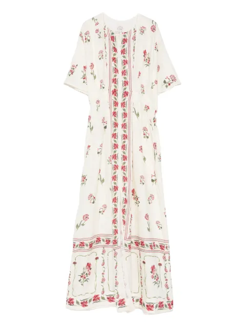 Agua By Agua Bendita Gesto Quebrada floral maxi dress Neutrals 20280