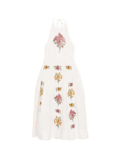 Agua By Agua Bendita Balsa Cordillera halterneck midi dress Neutrals 20334
