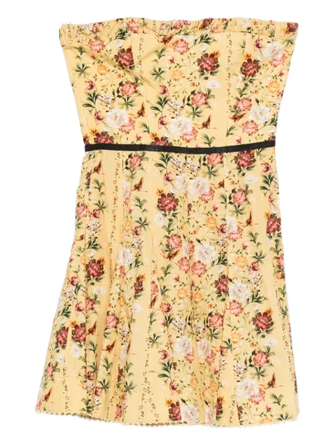 Agua By Agua Bendita floral strapless mini dress Yellow 20249