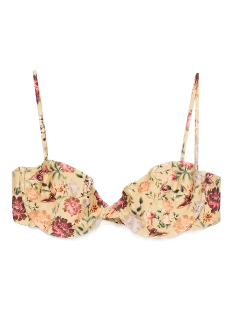 Agua By Agua Bendita floral bikini top Yellow AF510