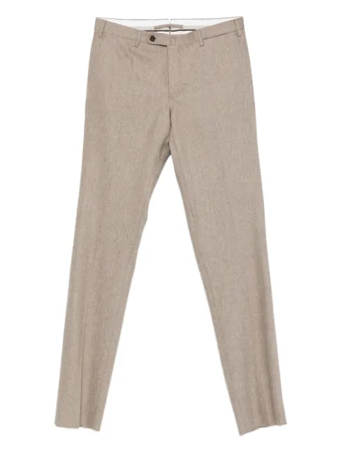 Incotex pressed-crease trousers Brown 1T00354932A