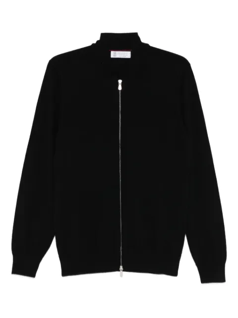Brunello Cucinelli zip-up knitted cardigan Black M22203816CH101