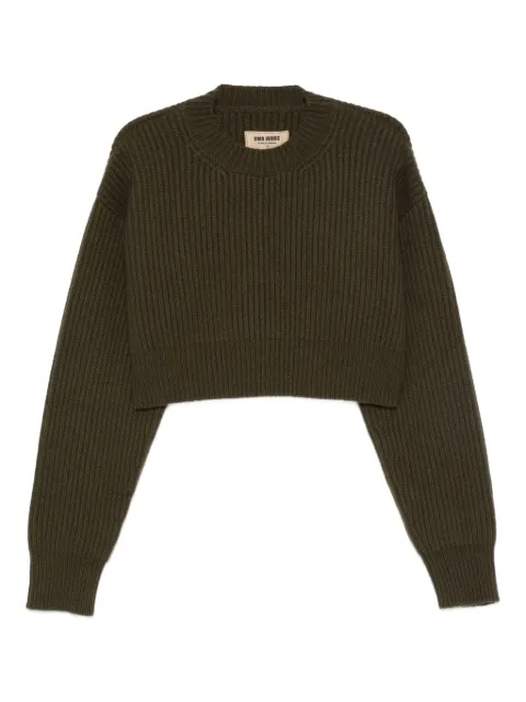 Uma Wang ribbed cropped sweater Green UK7141