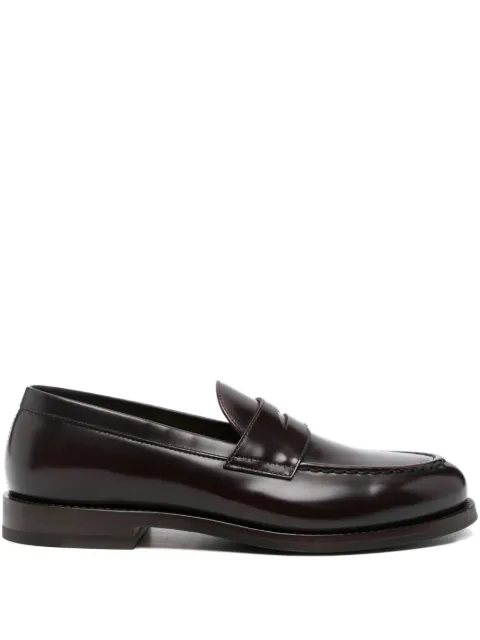 Henderson Baracco leather penny loafers Red 85400P1157