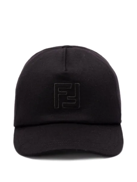 FENDI logo-embroidered cap Black FXQ768AYK2
