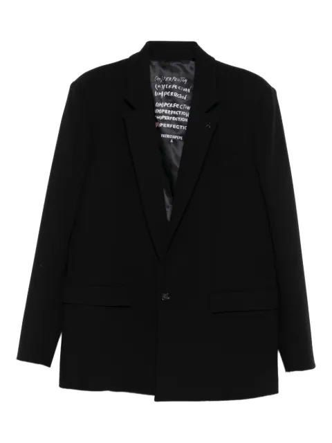 Patrizia Pepe (IM)PERFECTION single-breasted reversible jacket Black 5S754RA684