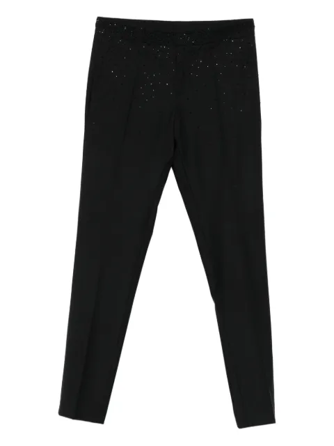 Patrizia Pepe rhinestone-embellished trousers Black 5PA225A685