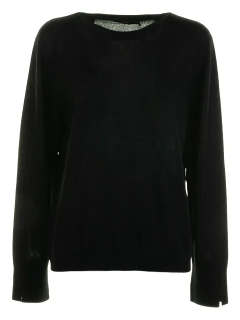 Seventy long-sleeve split-cuff sweatshirt Black MT3844900330999