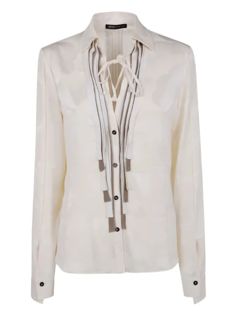 IBRIGU layered tie-neck shirt White 14IBBKI903