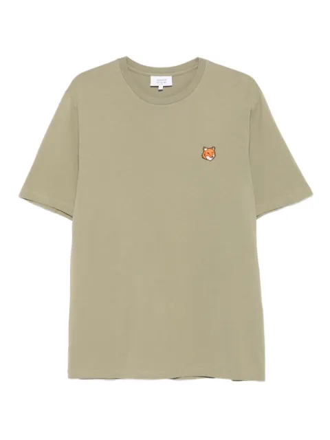 Maison Kitsuné fox-head embroidered T-shirt Green PM00107KJ7026